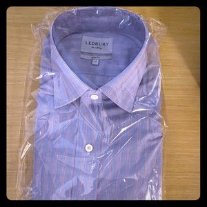 Brand New Ledbury Men’s Sz 17 Slim Fit Button Down